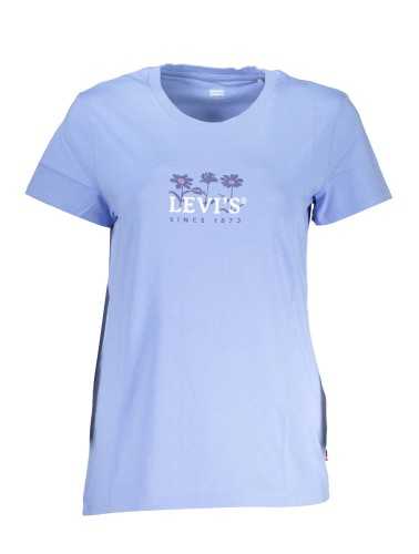 LEVI'S T-SHIRT MANICHE CORTE DONNA AZZURRO