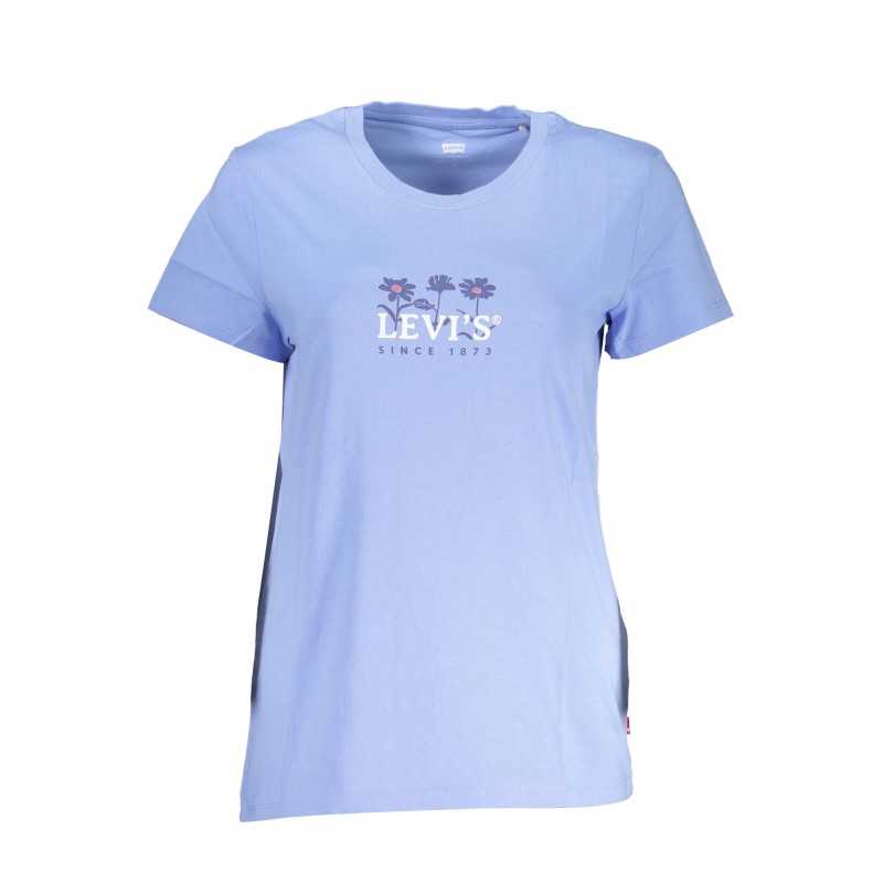 LEVI'S T-SHIRT MANICHE CORTE DONNA AZZURRO