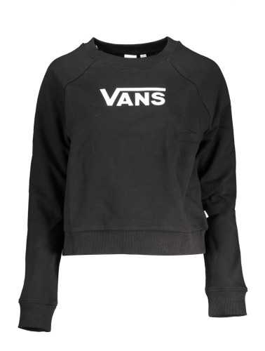 VANS BLACK WOMAN ZIPPED SWEATSHIRT