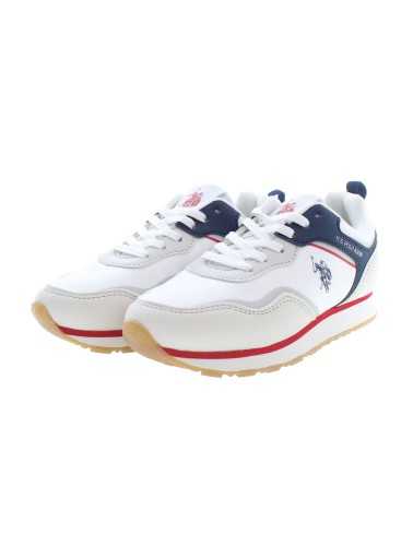 US POLO BEST PRICE WHITE KID SPORTS SHOE