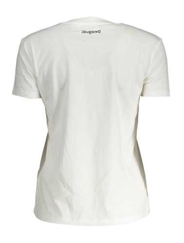 DESIGUAL T-SHIRT MANICHE CORTE DONNA BIANCO