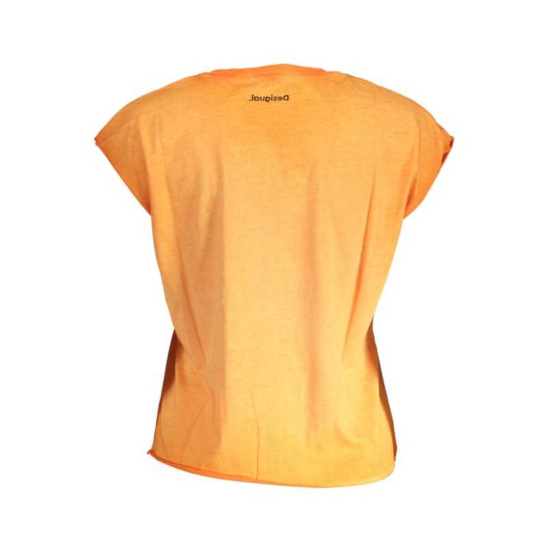 DESIGUAL ORANGE WOMAN SHORT SLEEVE T-SHIRT