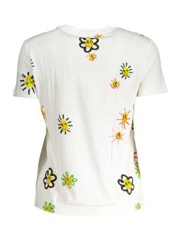 DESIGUAL T-SHIRT MANICHE CORTE DONNA BIANCO