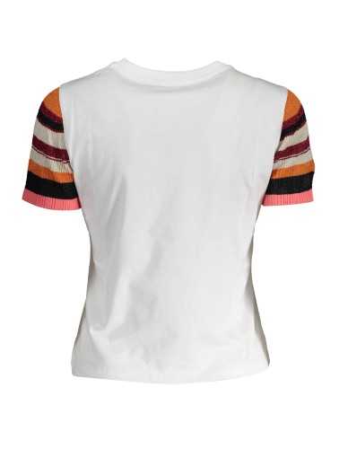 DESIGUAL T-SHIRT MANICHE CORTE DONNA BIANCO