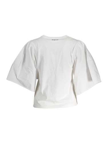 DESIGUAL T-SHIRT MANICHE CORTE DONNA BIANCO