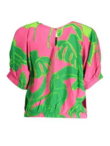 DESIGUAL PINK WOMEN'S SHORT SLEEVE T-SHIRT