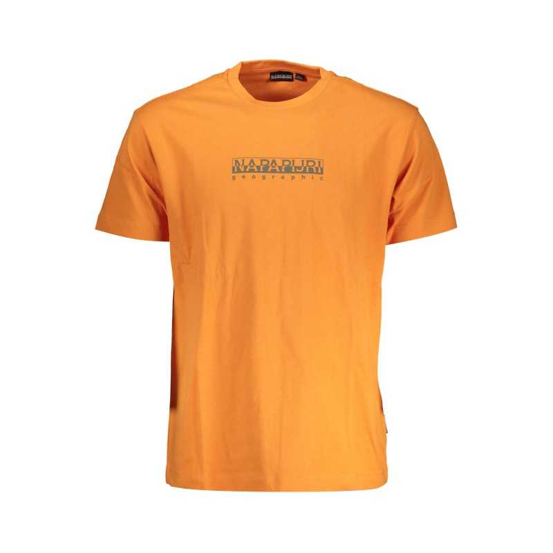 NAPAPIJRI MAN ORANGE SHORT SLEEVE T-SHIRT