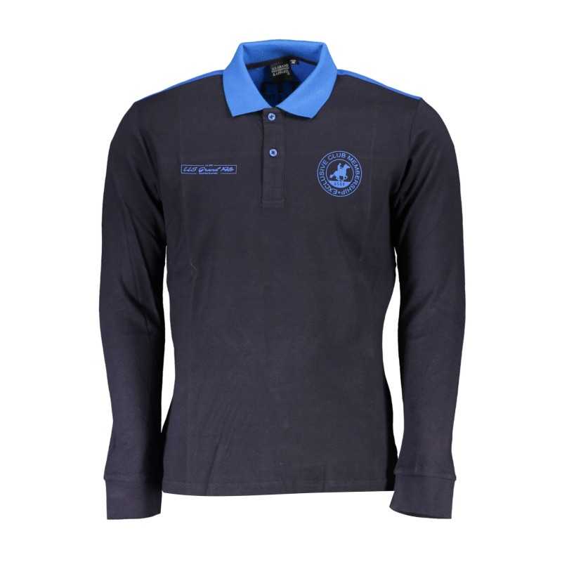 US GRAND POLO MEN'S LONG SLEEVE POLO BLUE