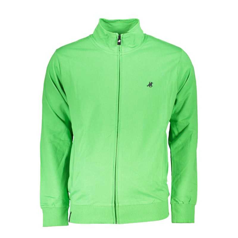 US GRAND POLO MEN'S GREEN ZIPPED SWEATSHIRT