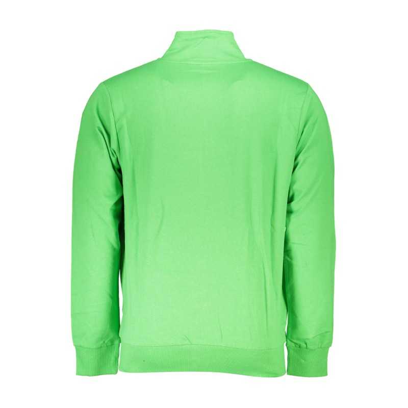 US GRAND POLO MEN'S GREEN ZIPPED SWEATSHIRT