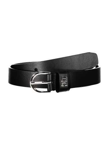 TOMMY HILFIGER LEATHER BELT WOMEN BLACK