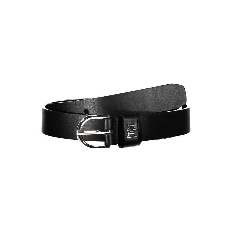 TOMMY HILFIGER LEATHER BELT WOMEN BLACK