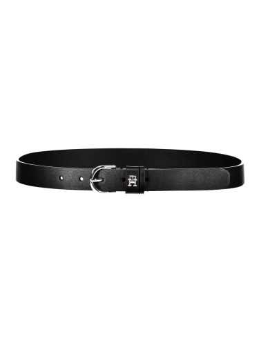 TOMMY HILFIGER LEATHER BELT WOMEN BLACK