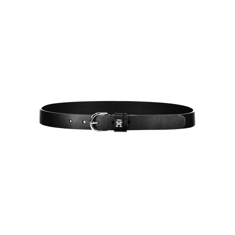 TOMMY HILFIGER LEATHER BELT WOMEN BLACK