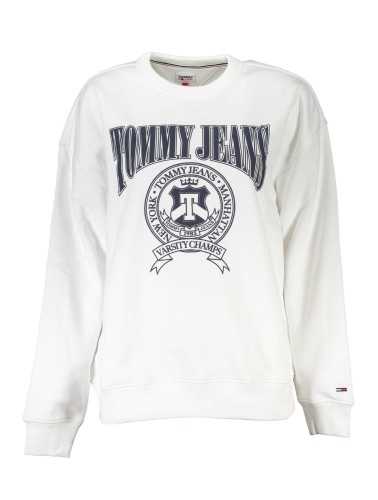 TOMMY HILFIGER WOMEN'S WHITE SWEATSHIRT WITHOUT ZIP