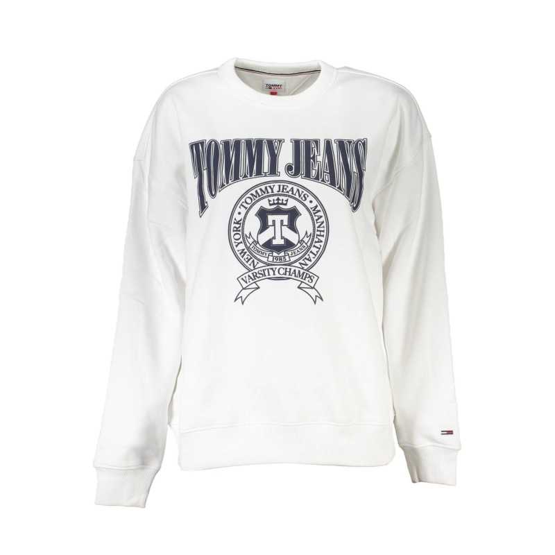 TOMMY HILFIGER WOMEN'S WHITE SWEATSHIRT WITHOUT