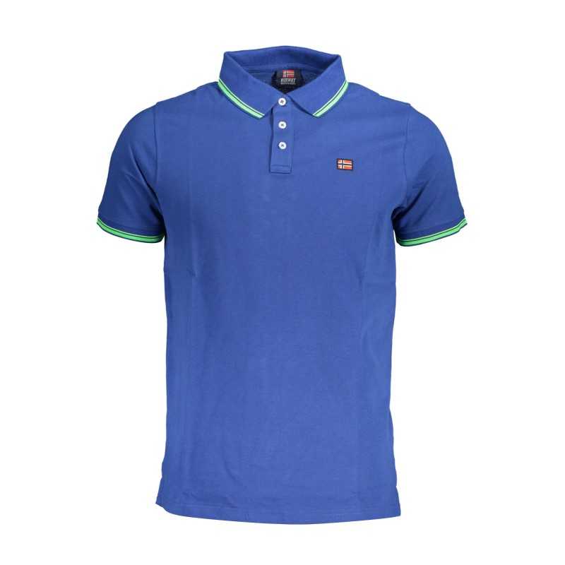 NORWAY 1963 MEN'S BLUE SHORT SLEEVED POLO SHIRT