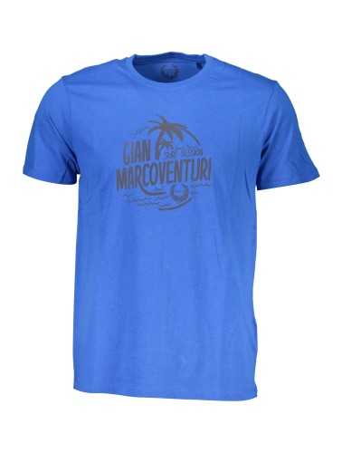 GIAN MARCO VENTURI MEN'S SHORT SLEEVED T-SHIRT BLUE