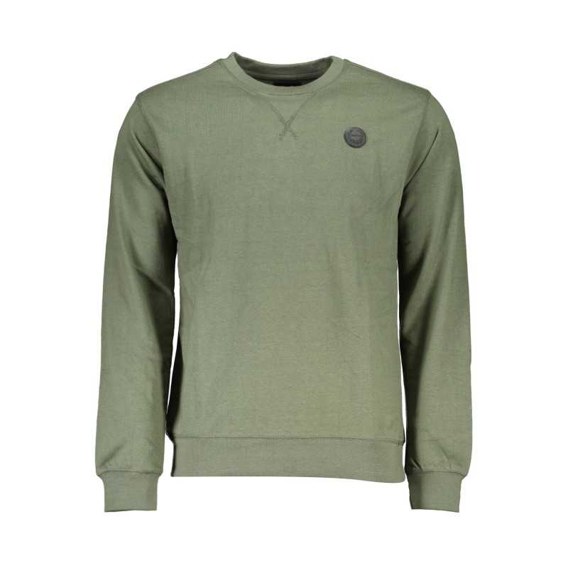 GIAN MARCO VENTURI MEN'S GREEN SWEATSHIRT WITHOUT