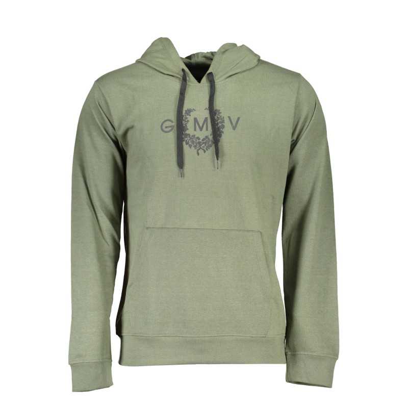 GIAN MARCO VENTURI MEN'S GREEN SWEATSHIRT WITHOUT