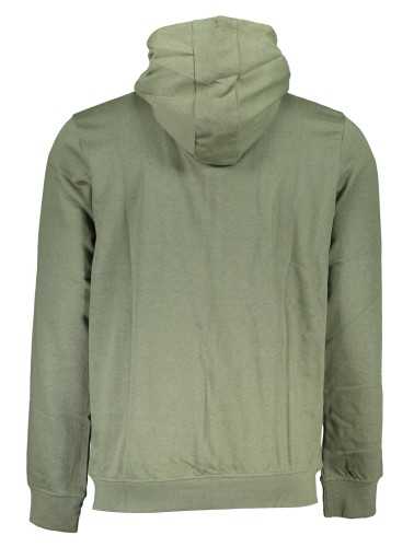 GIAN MARCO VENTURI MEN'S GREEN ZIPPED SWEATSHIRT