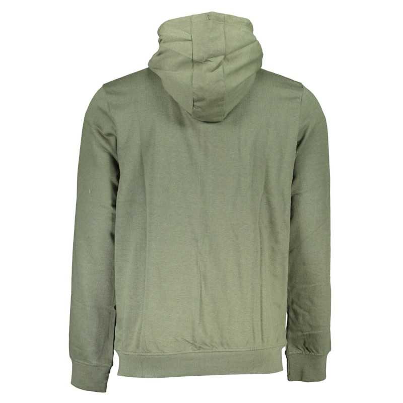 GIAN MARCO VENTURI MEN'S GREEN ZIPPED SWEATSHIRT