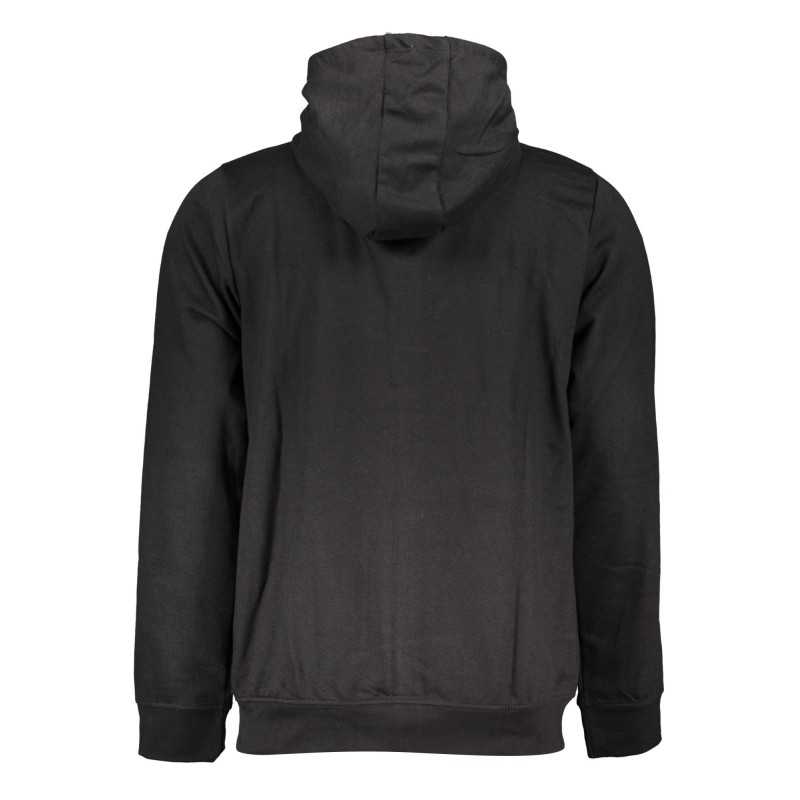 GIAN MARCO VENTURI MEN'S BLACK ZIPPED SWEATSHIRT