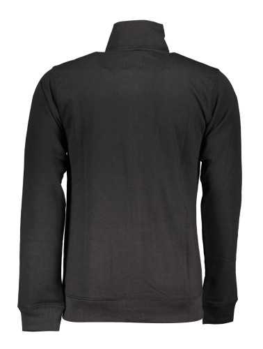 GIAN MARCO VENTURI MEN'S BLACK ZIPPED SWEATSHIRT