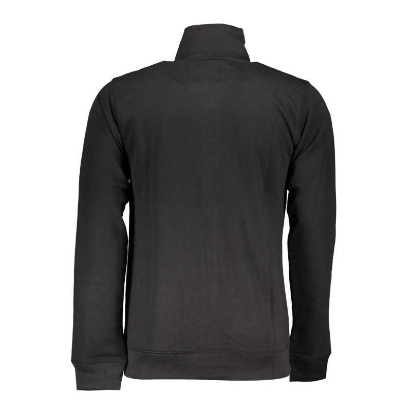 GIAN MARCO VENTURI MEN'S BLACK ZIPPED SWEATSHIRT