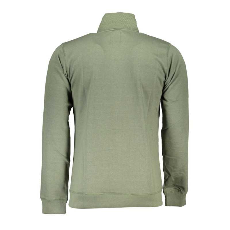 GIAN MARCO VENTURI MEN'S GREEN ZIPPED SWEATSHIRT