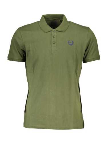 GIAN MARCO VENTURI MEN'S GREEN SHORT SLEEVED POLO SHIRT