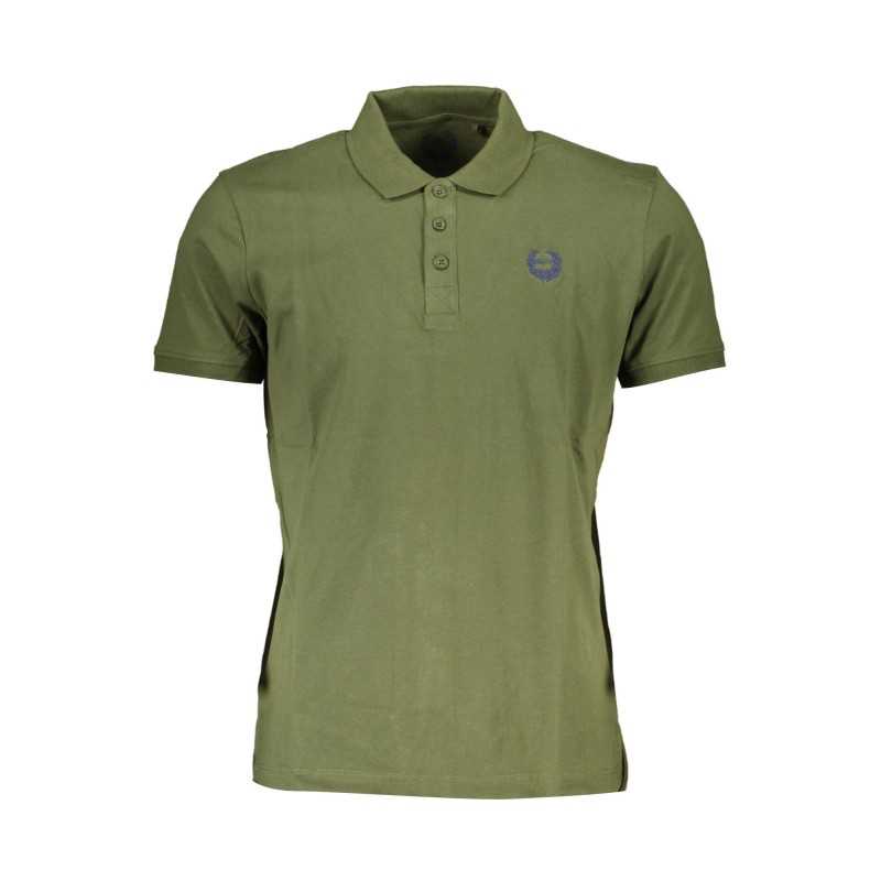 GIAN MARCO VENTURI MEN'S GREEN SHORT SLEEVED POLO