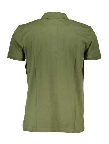 GIAN MARCO VENTURI MEN'S GREEN SHORT SLEEVED POLO SHIRT