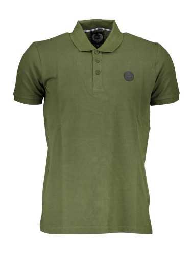 GIAN MARCO VENTURI MEN'S GREEN SHORT SLEEVED POLO SHIRT