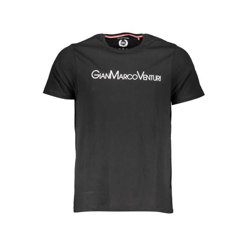 GIAN MARCO VENTURI BLACK MAN SHORT SLEEVE T-SHIRT