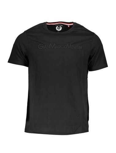 GIAN MARCO VENTURI BLACK MAN SHORT SLEEVE T-SHIRT