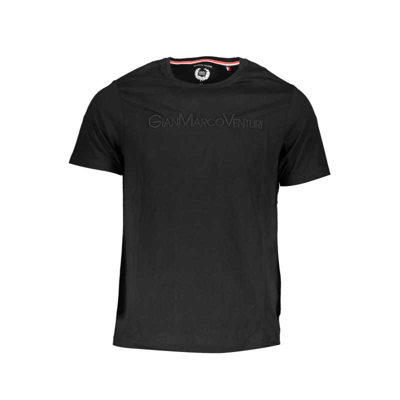 GIAN MARCO VENTURI BLACK MAN SHORT SLEEVE T-SHIRT