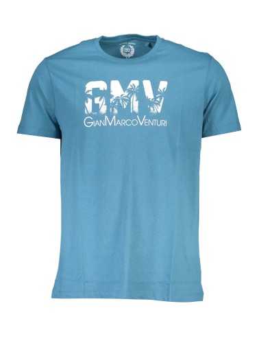 GIAN MARCO VENTURI MEN'S SHORT SLEEVED T-SHIRT BLUE