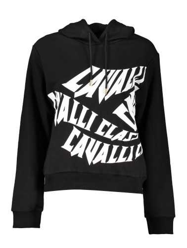 CAVALLI CLASS BLACK SWEATSHIRT WITHOUT ZIP