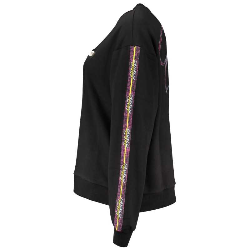 CAVALLI CLASS BLACK SWEATSHIRT WITHOUT ZIP