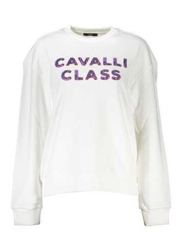 CAVALLI CLASS FELPA SENZA ZIP DONNA BIANCO