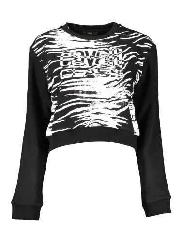 CAVALLI CLASS BLACK SWEATSHIRT WITHOUT ZIP