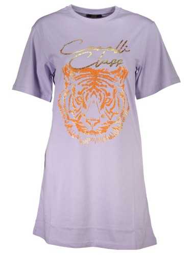 CAVALLI CLASS PURPLE WOMAN SHORT SLEEVE T-SHIRT