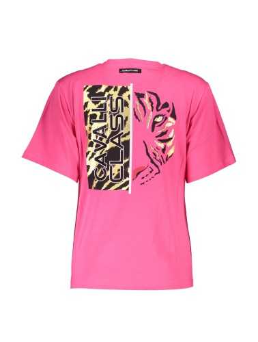 CAVALLI CLASS T-SHIRT MANICHE CORTE DONNA ROSA