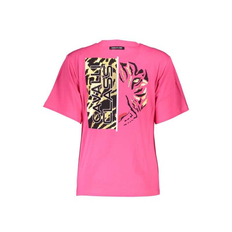 CAVALLI CLASS T-SHIRT MANICHE CORTE DONNA ROSA