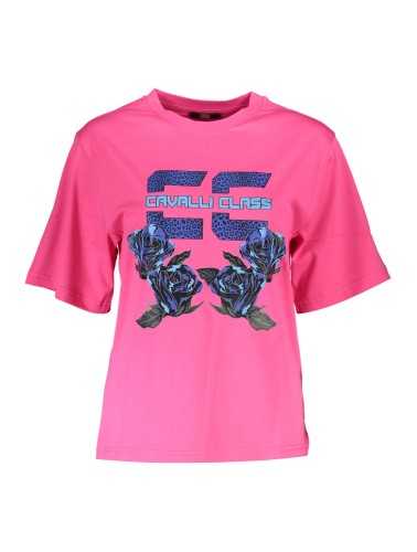 CAVALLI CLASS T-SHIRT MANICHE CORTE DONNA ROSA