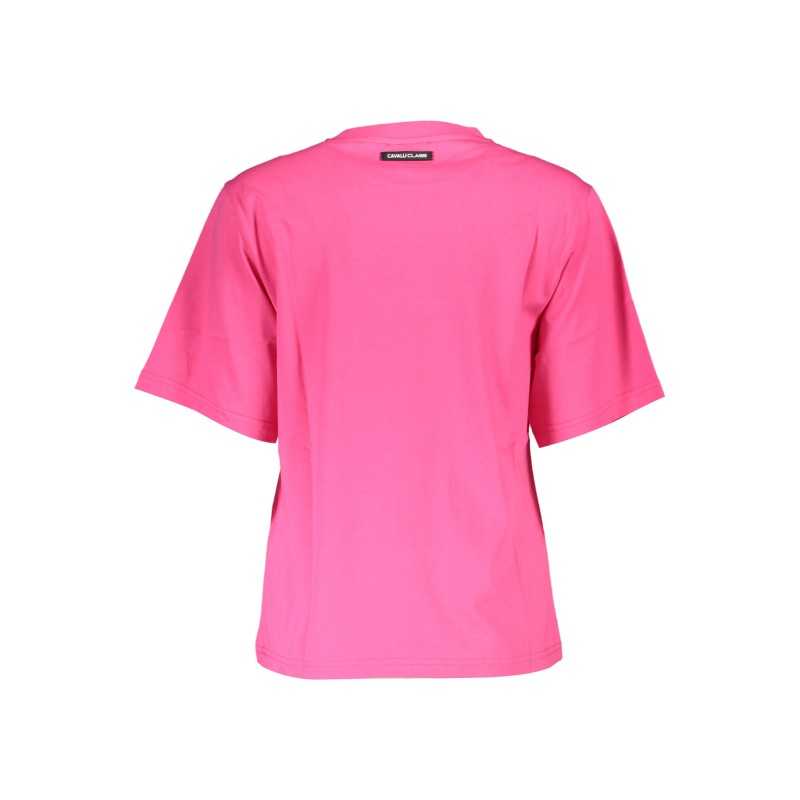 CAVALLI CLASS T-SHIRT MANICHE CORTE DONNA ROSA