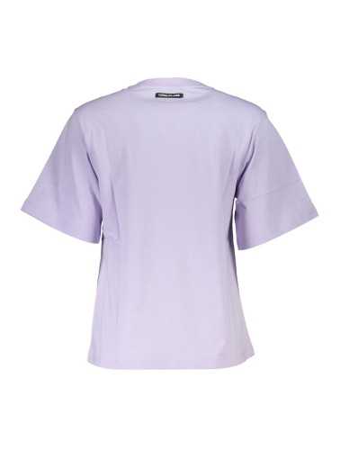 CAVALLI CLASS PURPLE WOMAN SHORT SLEEVE T-SHIRT