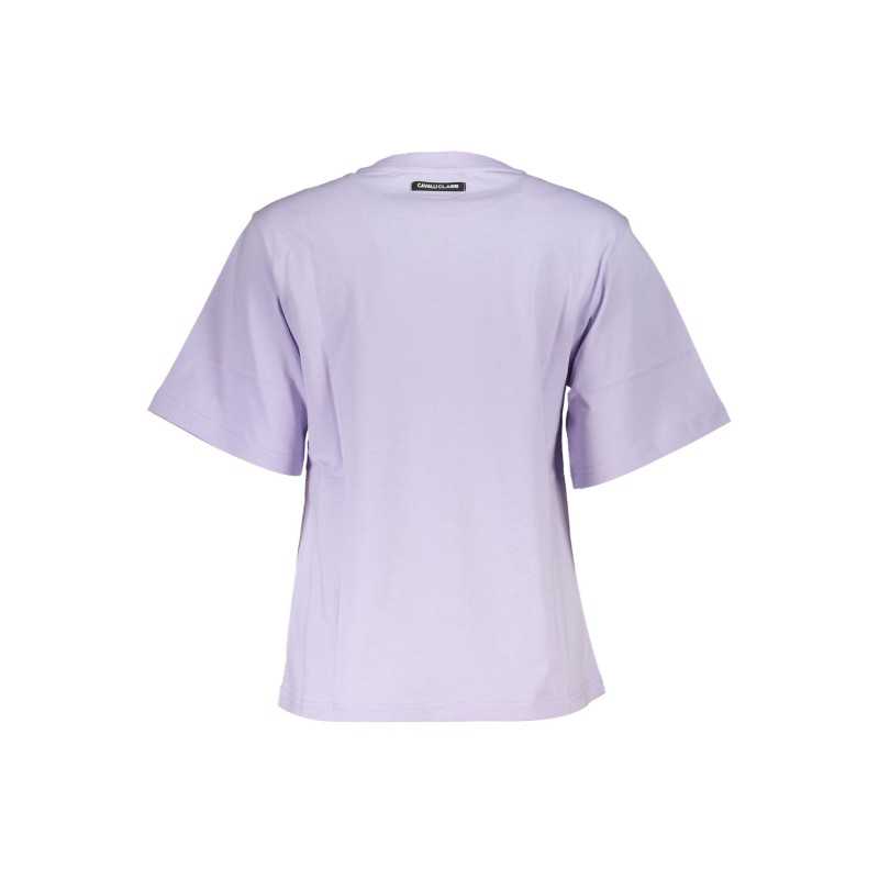 CAVALLI CLASS PURPLE WOMAN SHORT SLEEVE T-SHIRT