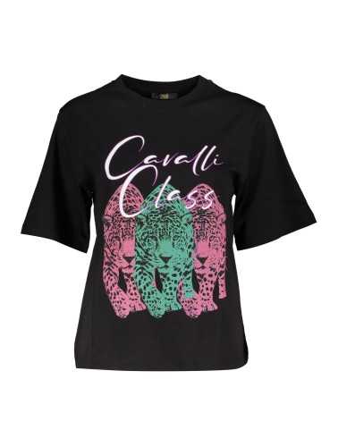 CAVALLI CLASS T-SHIRT MANICHE CORTE DONNA NERO